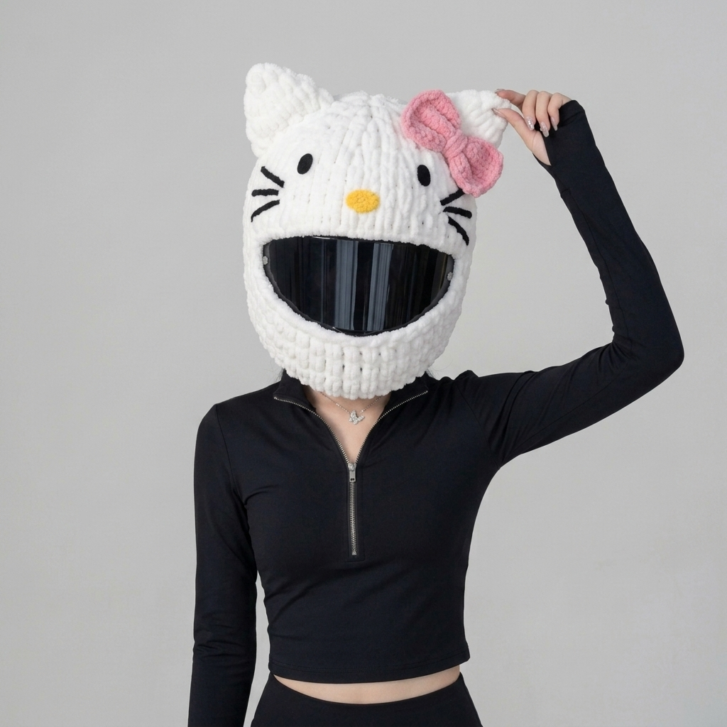 Kitty helmet cover