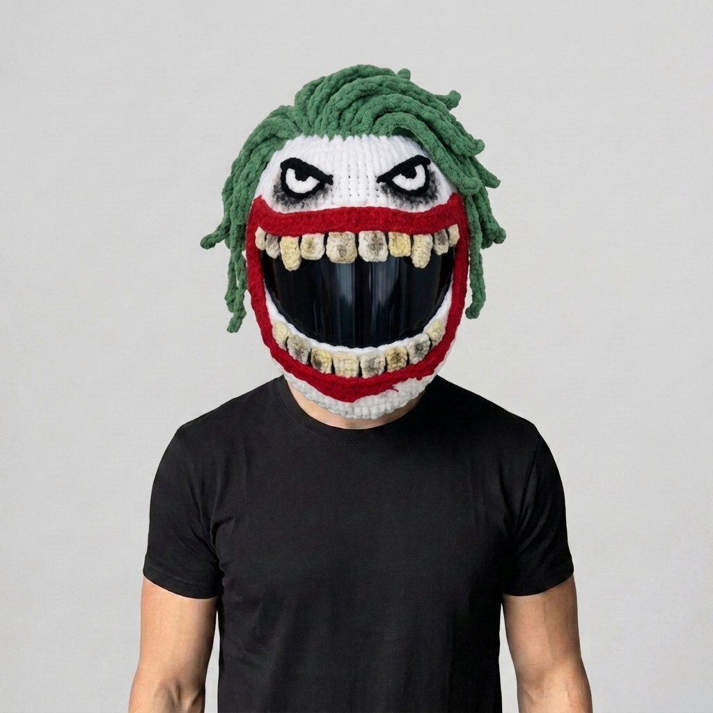 Mad Grin helmet cover