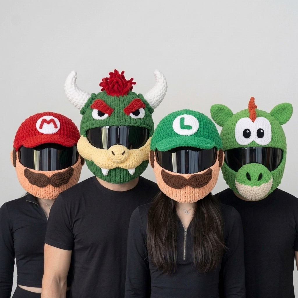 Mario Kart helmet cover